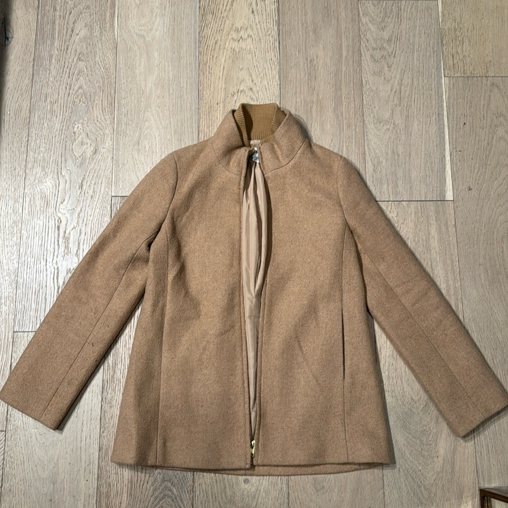 JCREW Beige Pea Coat. Women’s size 4